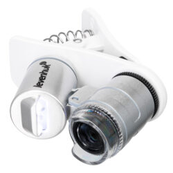 74108_levenhuk-pocket-microscope-zeno-cash-zc4_06 Mikroskop kieszonkowy Levenhuk z klipsem do smartfona i podświetleniem LED.