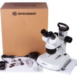 76449_bresser-analyth-str-10-40x-stereo-microscope_01 Mikroskop stereoskopowy Bresser Analyth STR z akcesoriami i opakowaniem.