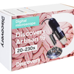 Opakowanie mikroskopu cyfrowego Discovery Artisan 16 z powiększeniem 20-230x.