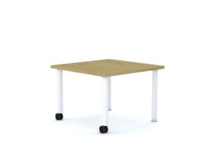 Stół MOVE Kwadrat 750x750 stelaż biały/blat dąb rozmiar 4 - Stal
