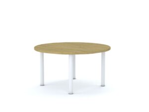 Stół SMART Koło R500 stelaż biały/blat dąb rozmiar 0 - Stal