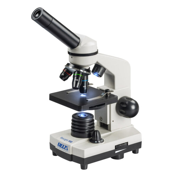 Mikroskop Delta Optical BioLight 100 biały z mikrotomem uczniowskim