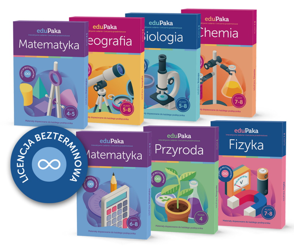 EduPaka Baza Prac Domowych - Zestaw matematyczno -przyrodniczy kl. 4-8 (7 programów) -