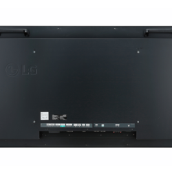 monitor-lg-55xf3e-open-frame_6 Tylna obudowa monitora LG z uchwytami transportowymi i panelem złącz.