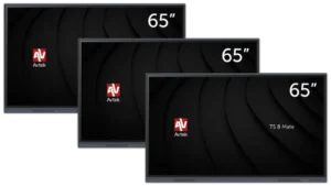 Zestaw 3x monitor interaktywny Avtek TS 8 Mate 65 + 3x Avtek Soundbar 2.1 ver.2