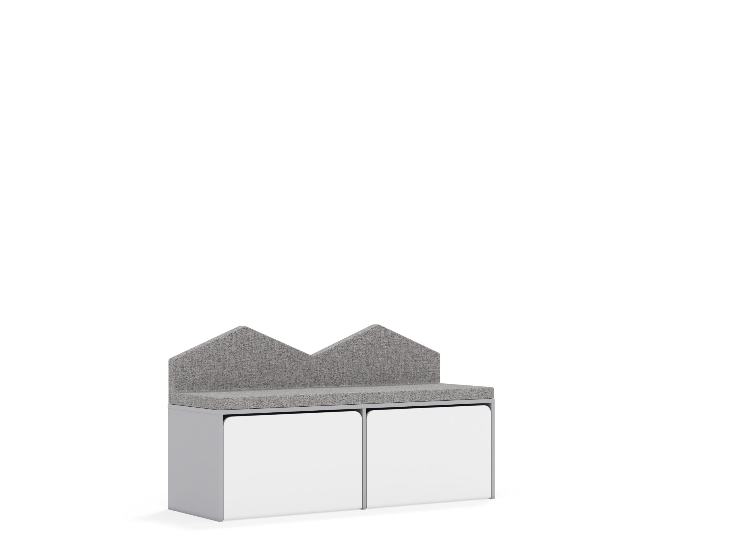 Skrzynia Blox Base 140 1P z siedziskiem tapicerowanym 1412x466x480 korpus szary/skrzynia biała 3 Skrzynia Blox Base 140 1P z siedziskiem tapicerowanym 1412x466x480 korpus szary/skrzynia biała -