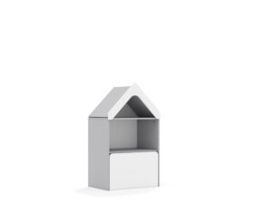 Regał Blox Base 70 2P ze skrzynią i daszkiem 706x466x1223 korpus szary -