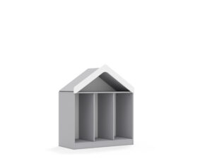 Regał na pojemniki Blox Base 110 2PG z daszkiem 1049x466x1223 korpus szary - płyta HDF