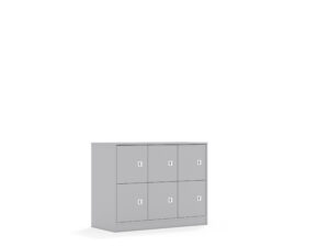 Szafa Blox Base 110 2PP 6F1 1049x466x813 korpus szary/6x front szary -