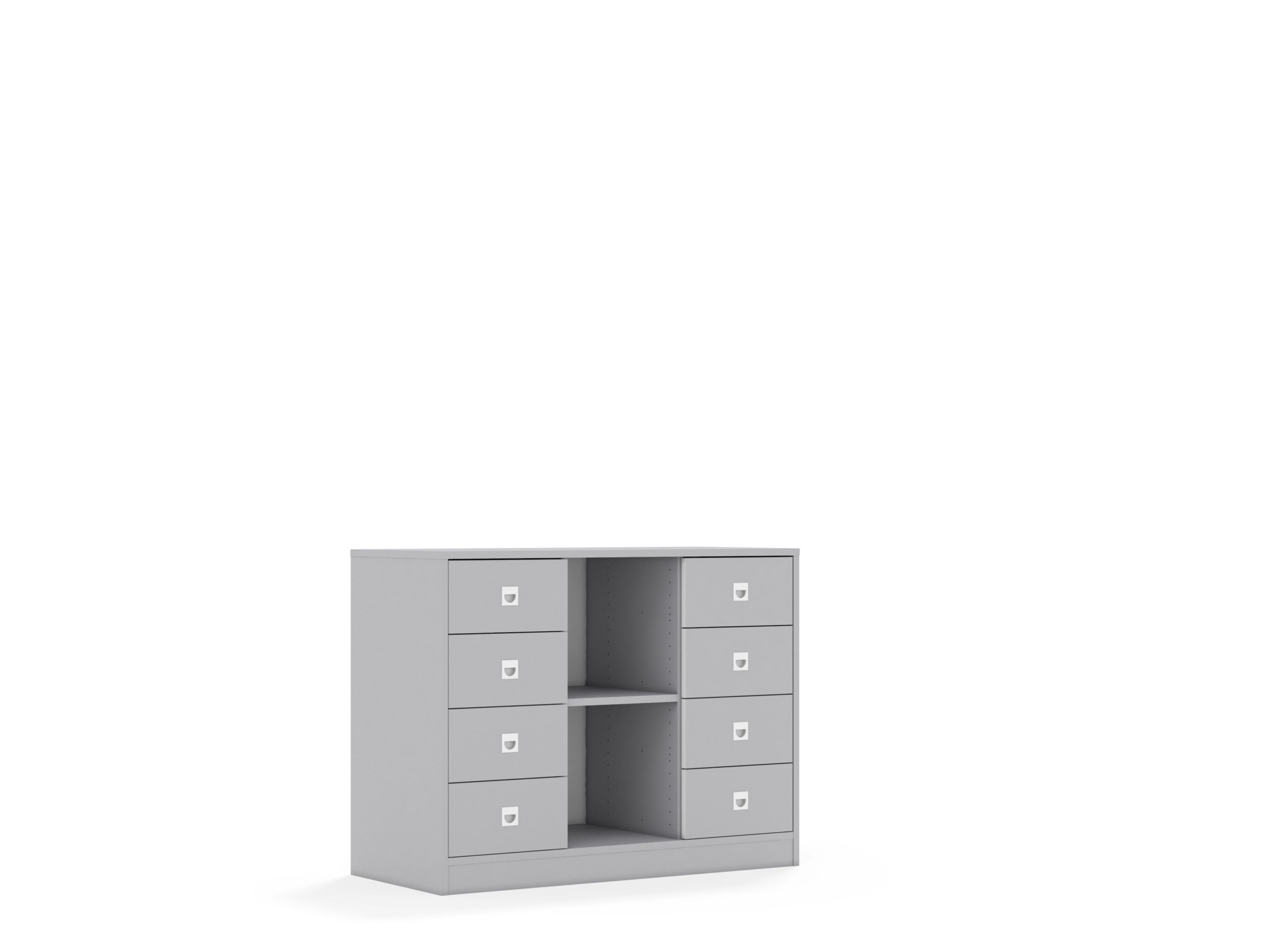 Regał Blox Base 110 2PP 8SB 1049x466x813 korpus szary/8x szuflada szara 3 Regał Blox Base 110 2PP 8SB 1049x466x813 korpus szary/8x szuflada szara -