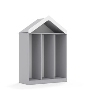 Regał na pojemniki Blox Base 110 3PG z daszkiem 1049x466x1575 korpus szary - szary