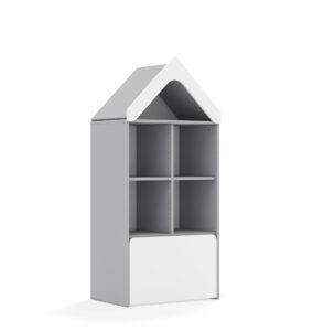 Regał Blox Base 70 3PP ze skrzynią i daszkiem 706x466x1575 korpus szary - szary