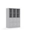 Regał Blox Base 110 4PP 6F1 1049x466x1517 korpus szary/6x front szary - wariant 1 -
