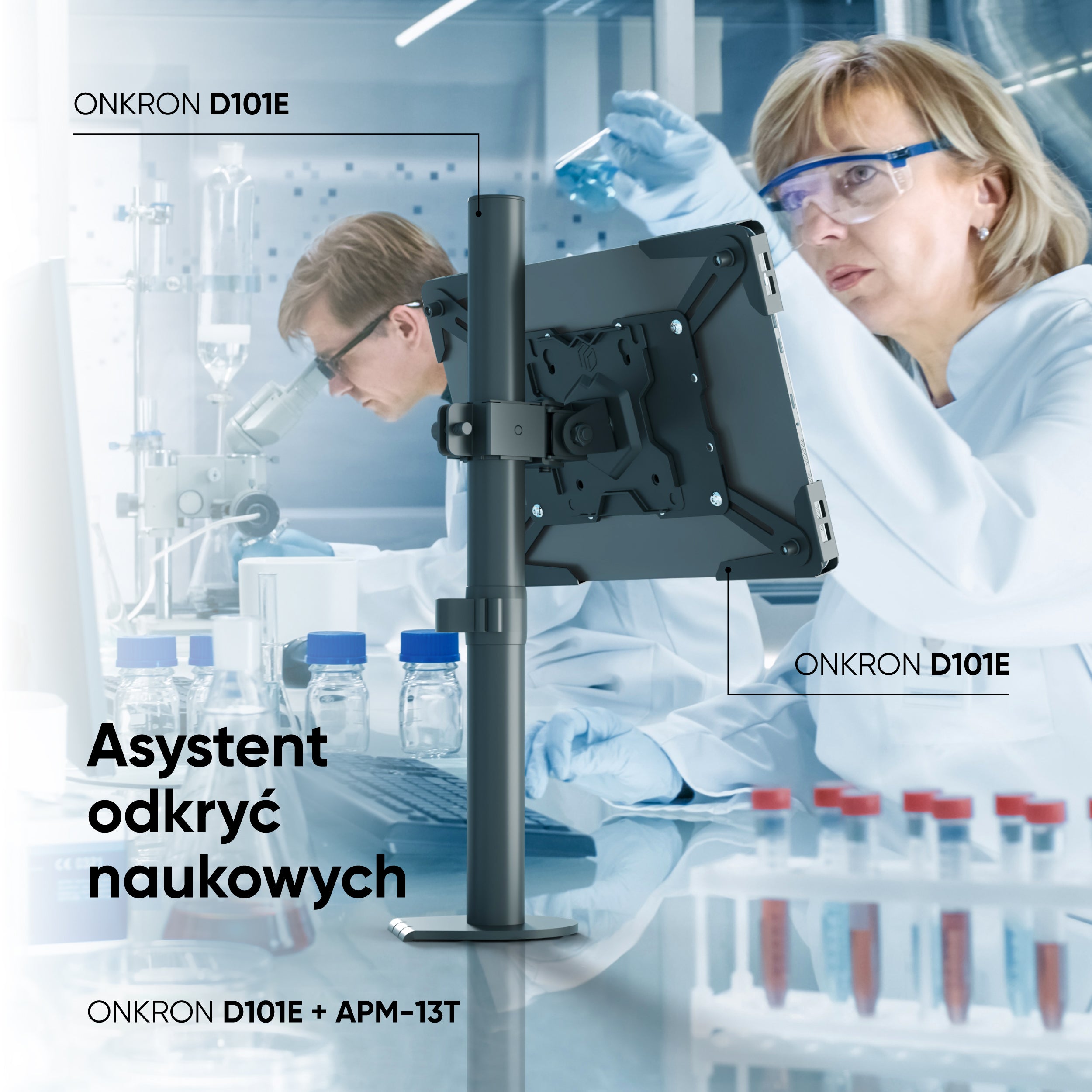 Adapter do tabletu 10.1" - 12.9" maks 2 kg, Czarny APM-13T 8 Adapter do tabletu 10.1" - 12.9" maks 2 kg, Czarny APM-13T -