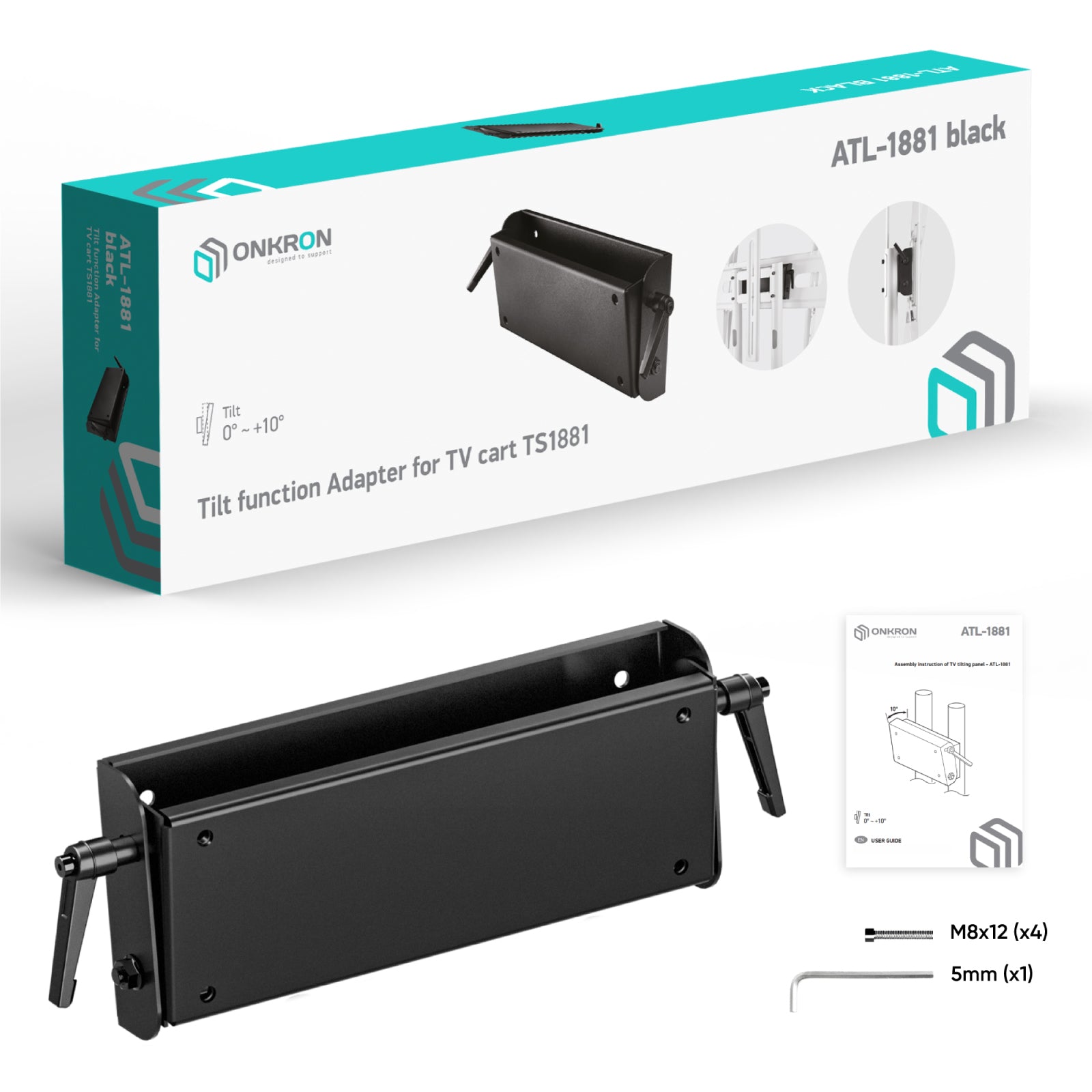 Adapter do pochylenia, Czarny ATL-1881 7 Adapter do pochylenia, Czarny ATL-1881 -