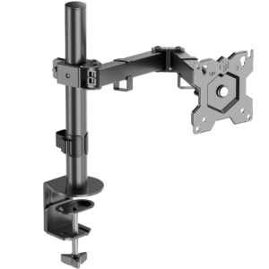 Uchwyt biurkowy dla monitora 13"-34" maks 8 kg, nachylny i obrotowy, z obracaniem, czarny D121E - Sprzęt interaktywny