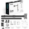 Uchwyt biurkowy dla monitora 13"-34" maks 8 kg, nachylny i obrotowy, z obracaniem, czarny D121E -