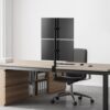 Uchwyt biurkowy dla dwóch monitorów 13"-34" maks 8 kg, nachylny i obrotowy, z obracaniem, czarny D208E -