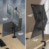 Uchwyt biurkowy dla dwóch monitorów 13"-34" maks 8 kg, nachylny i obrotowy, z obracaniem, czarny D208E -