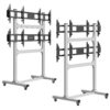 Mobilny stojak podłogowy do ściany wideo 2x2 4 x 43”- 55" maks 50 kg, srebrny FSPRO2L-22 -