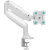 Uchwyt biurkowy dla monitora 13"-32" maks 9 kg, nachylny i obrotowy, z obracaniem, biały G100 -