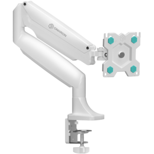 Uchwyt biurkowy dla monitora 13"-32" maks 9 kg, nachylny i obrotowy, z obracaniem, biały G100 - Sprzęt interaktywny