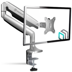 Uchwyt biurkowy dla monitora 13"-32" maks 9 kg, nachylny i obrotowy, z obracaniem, srebro G100 - Sprzęt interaktywny