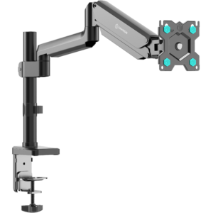 Uchwyt biurkowy dla monitora 13"-34" maks 12 kg, nachylny i obrotowy, z obracaniem, czarny G75 - Sprzęt interaktywny