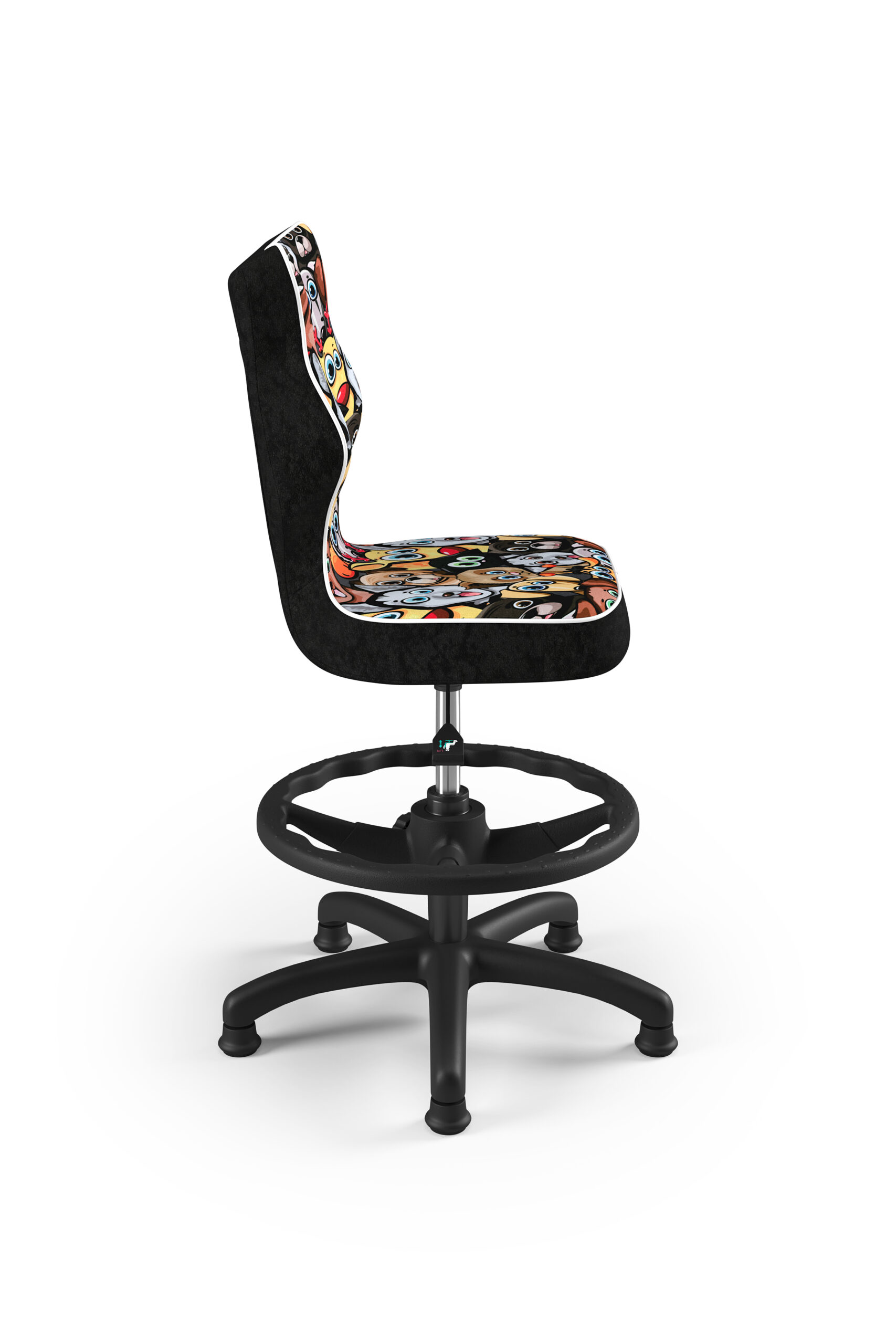 Krzesło dziecięce Petit czarny Storia 28 rozmiar 3 z podnóżkiem -