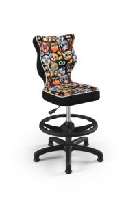 Krzesło dziecięce Petit czarny Storia 28 rozmiar 3 z podnóżkiem - Krzesła obrotowe dziecięce