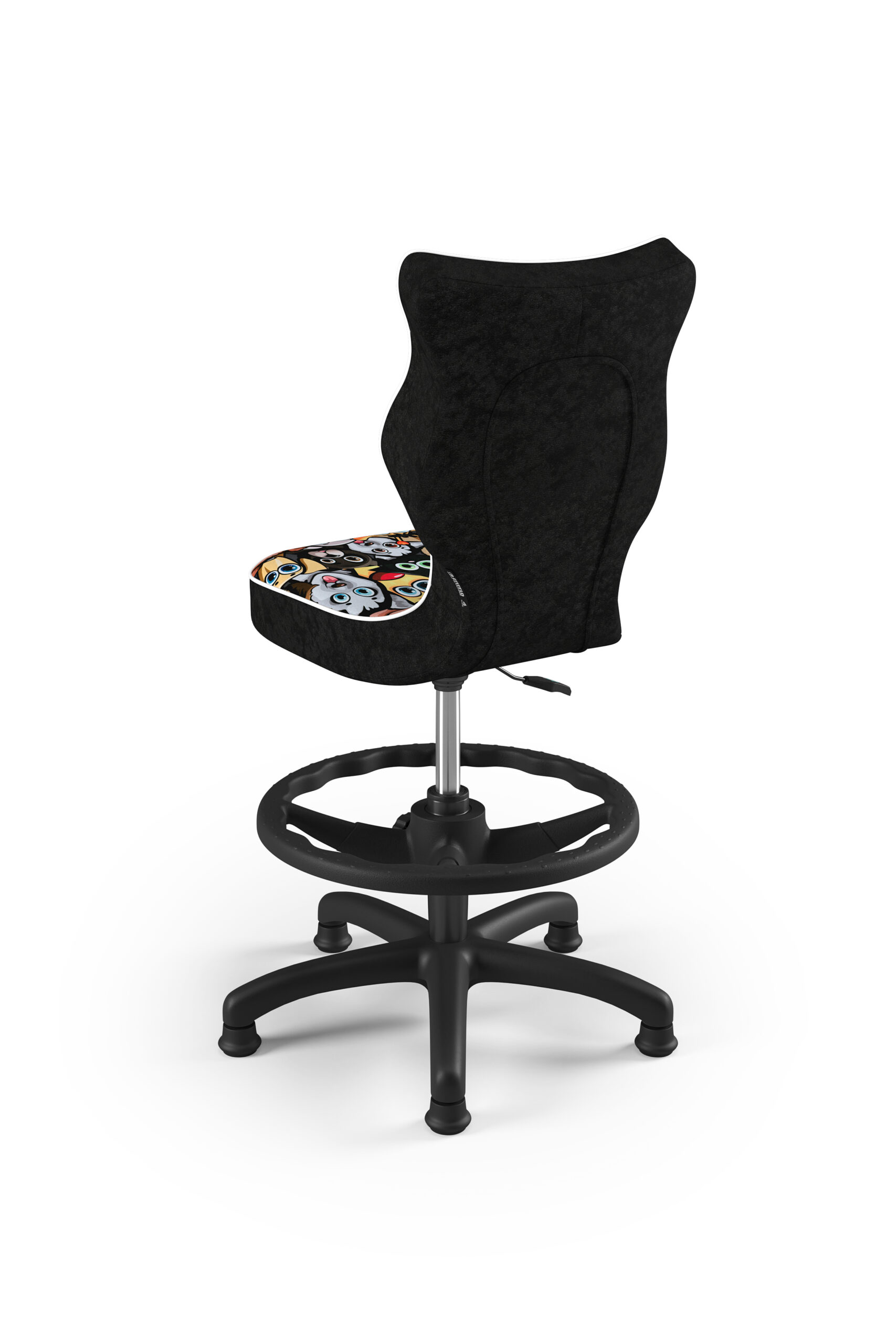 Krzesło dziecięce Petit czarny Storia 28 rozmiar 3 z podnóżkiem -