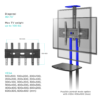 Mobilny stojak TV dla 40"-70" maks 46 kg, niebieski TS1551 -