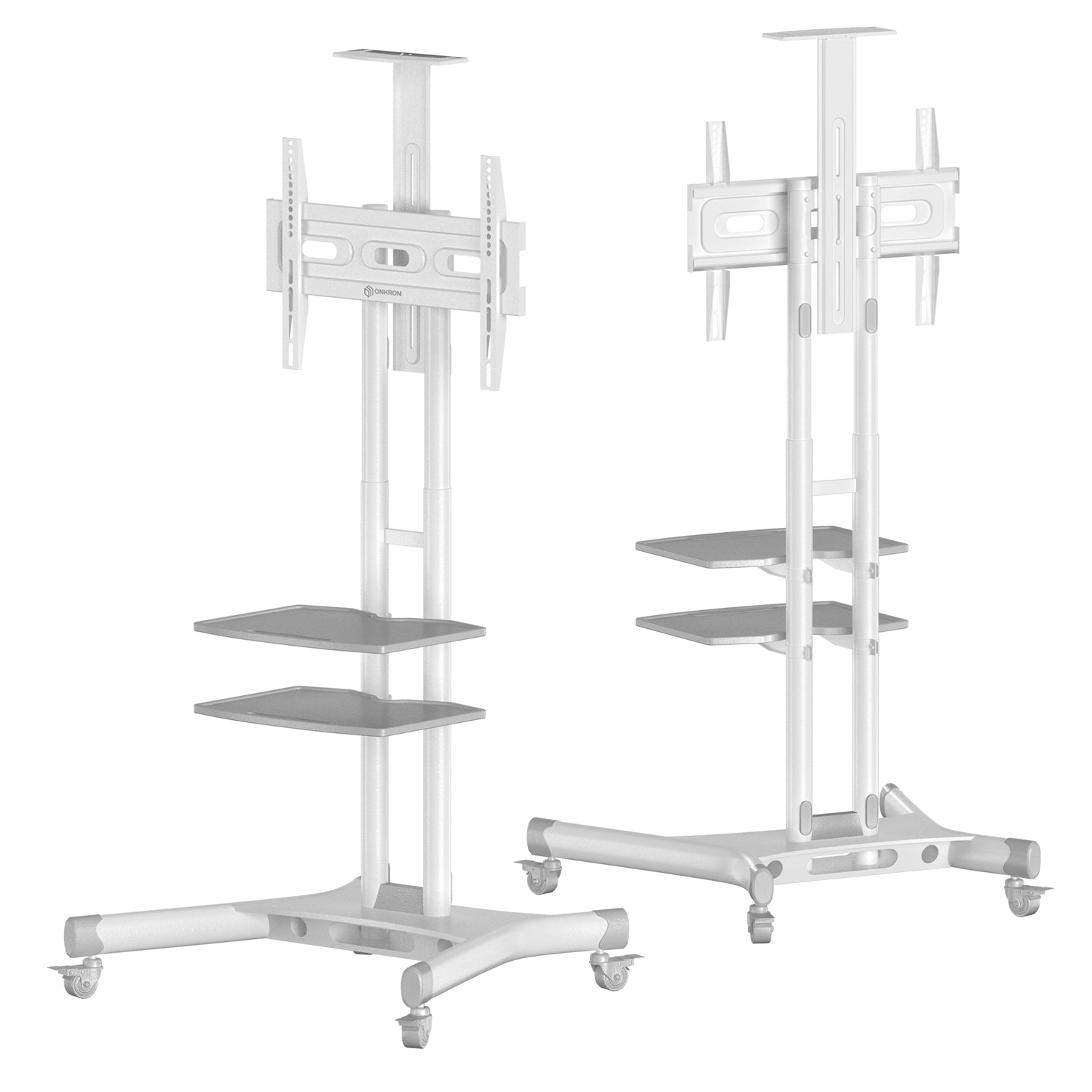 Mobilny stojak TV dla 40"-70" maks 46 kg, biały TS1552 5 Mobilny stojak TV dla 40"-70" maks 46 kg, biały TS1552 -