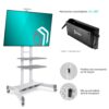 Mobilny stojak TV dla 50"-86" maks 91 kg, biały TS1881 -