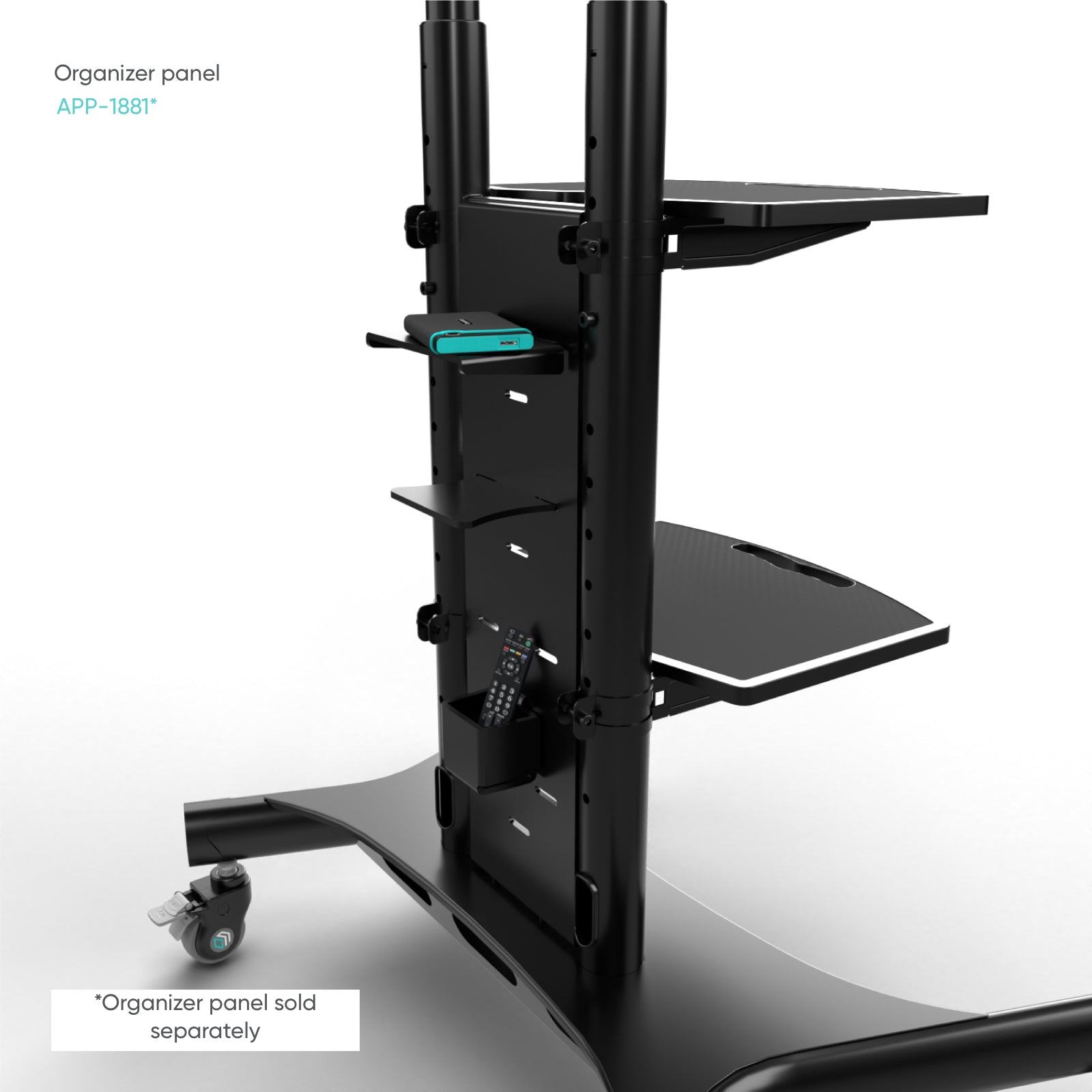 Mobilny stojak dla dwóch TV 40"-65" maks 46 kg, czarny TS1881DV 4 Mobilny stojak dla dwóch TV 40"-65" maks 46 kg, czarny TS1881DV -