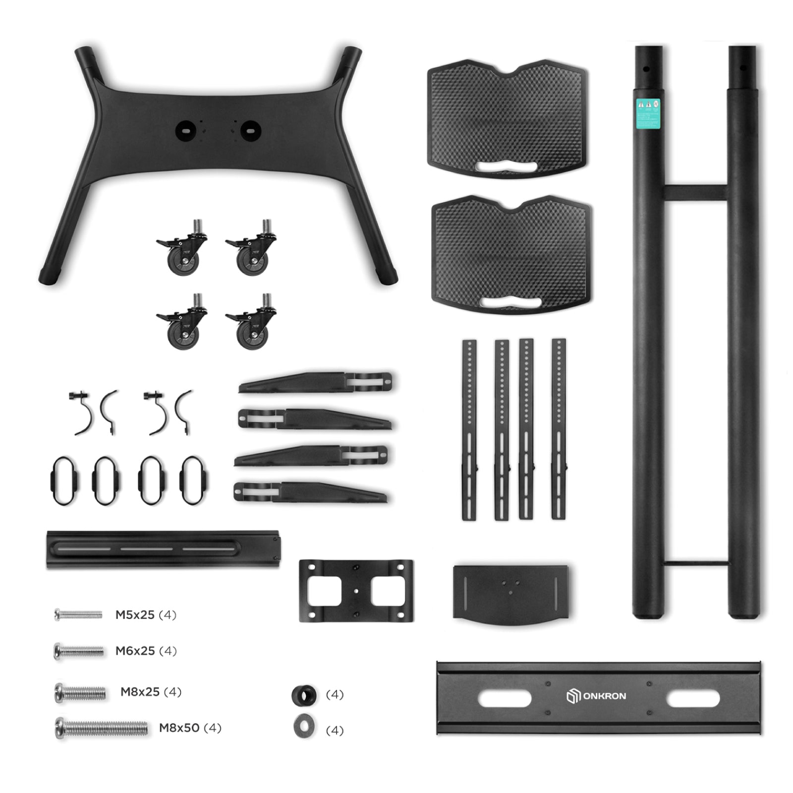Mobilny stojak dla dwóch TV 40"-65" maks 46 kg, czarny TS1881DV 13 Mobilny stojak dla dwóch TV 40"-65" maks 46 kg, czarny TS1881DV -