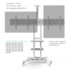 Mobilny stojak dla dwóch TV 40"-65" maks 46 kg, biały TS1881DV 18 Mobilny stojak dla dwóch TV 40"-65" maks 46 kg, biały TS1881DV -