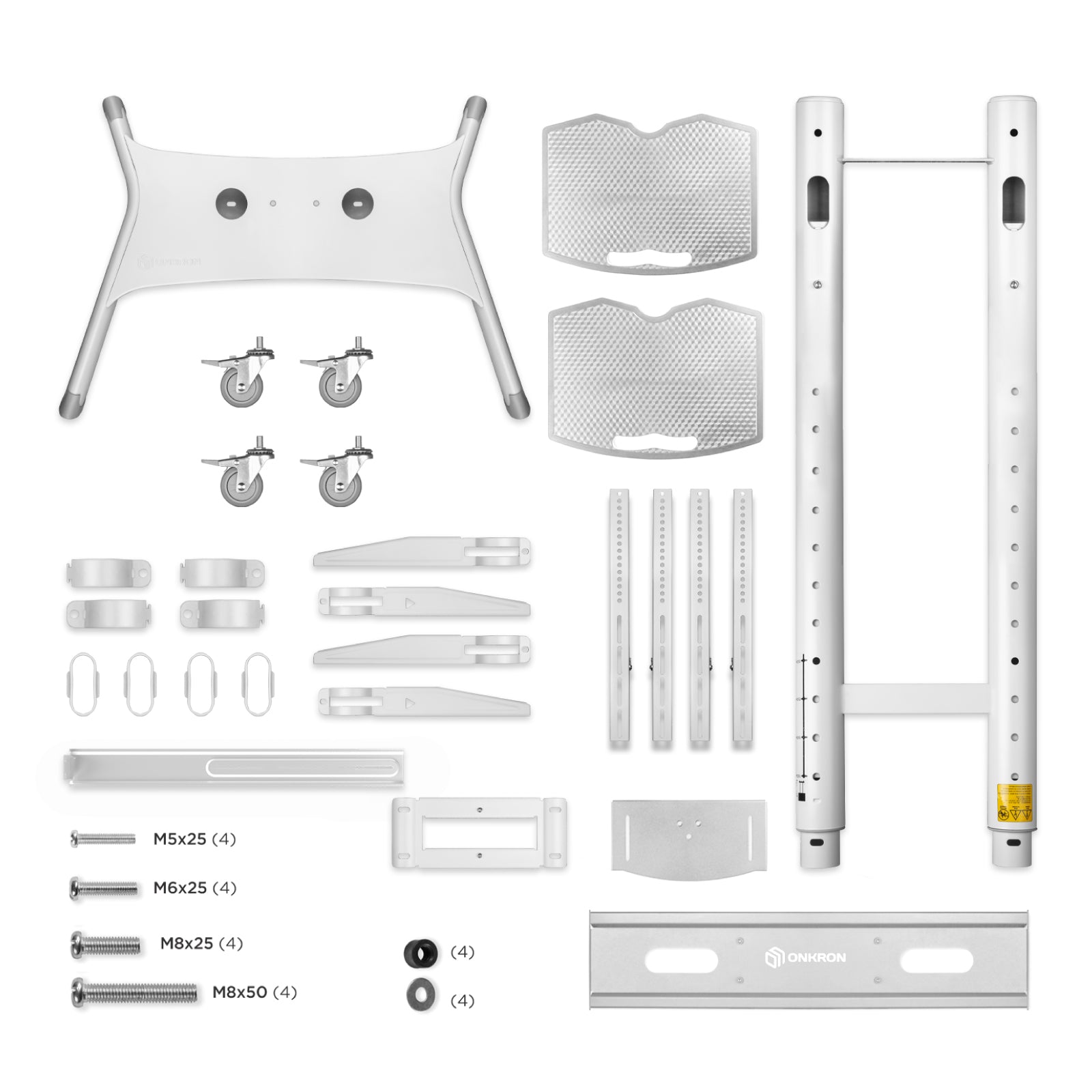 Mobilny stojak dla dwóch TV 40"-65" maks 46 kg, biały TS1881DV 12 Mobilny stojak dla dwóch TV 40"-65" maks 46 kg, biały TS1881DV -
