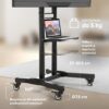 Mobilny stojak TV dla 50"-90" maks 90 kg, pochyły, czarny TS1891 -