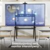 Mobilny stojak dla TV lub panelu interaktywnego 60"-120" maks 120 kg, czarny TS2080 11 Mobilny stojak dla TV lub panelu interaktywnego 60"-120" maks 120 kg, czarny TS2080 -
