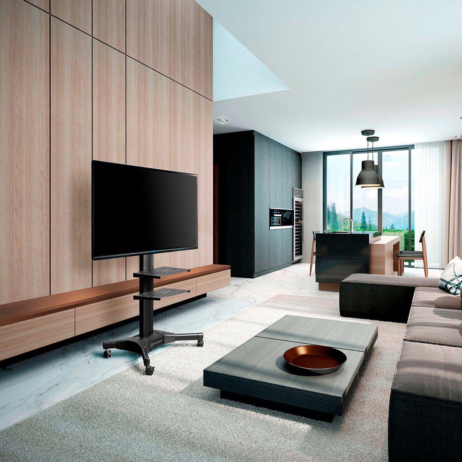 Mobilny stojak dla TV 32" - 55" do 30 kg TS2551, Czarny 7 Mobilny stojak dla TV 32" - 55" do 30 kg TS2551, Czarny -