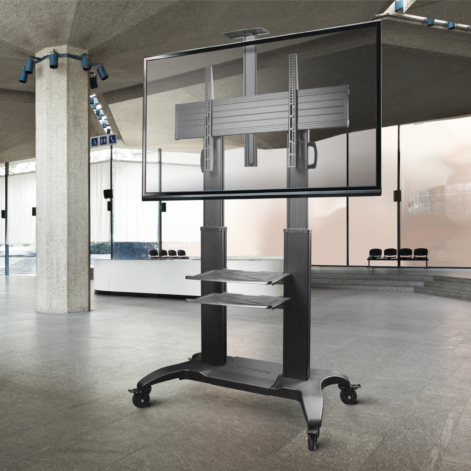 Mobilny stojak dla TV lub panelu interaktywnego 60"-100" maks 136 kg, czarny TS2811 4 Mobilny stojak dla TV lub panelu interaktywnego 60"-100" maks 136 kg, czarny TS2811 -