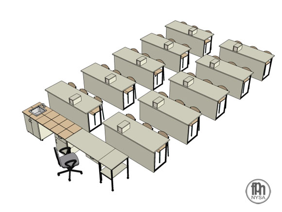 Pracownia fizyczno-chemiczna 30 stanowiskowa
