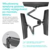 Uchwyt biurkowy dla trzech monitorów 13"-32" maks 8 kg, nachylny i obrotowy, z obracaniem, czarny G280 -