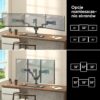 Uchwyt biurkowy dla trzech monitorów 13"-32" maks 8 kg, nachylny i obrotowy, z obracaniem, czarny G280 -