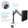 Uchwyt biurkowy dla monitora 13"-34" maks 8 kg, nachylny i obrotowy, z obracaniem, czarny G70 -