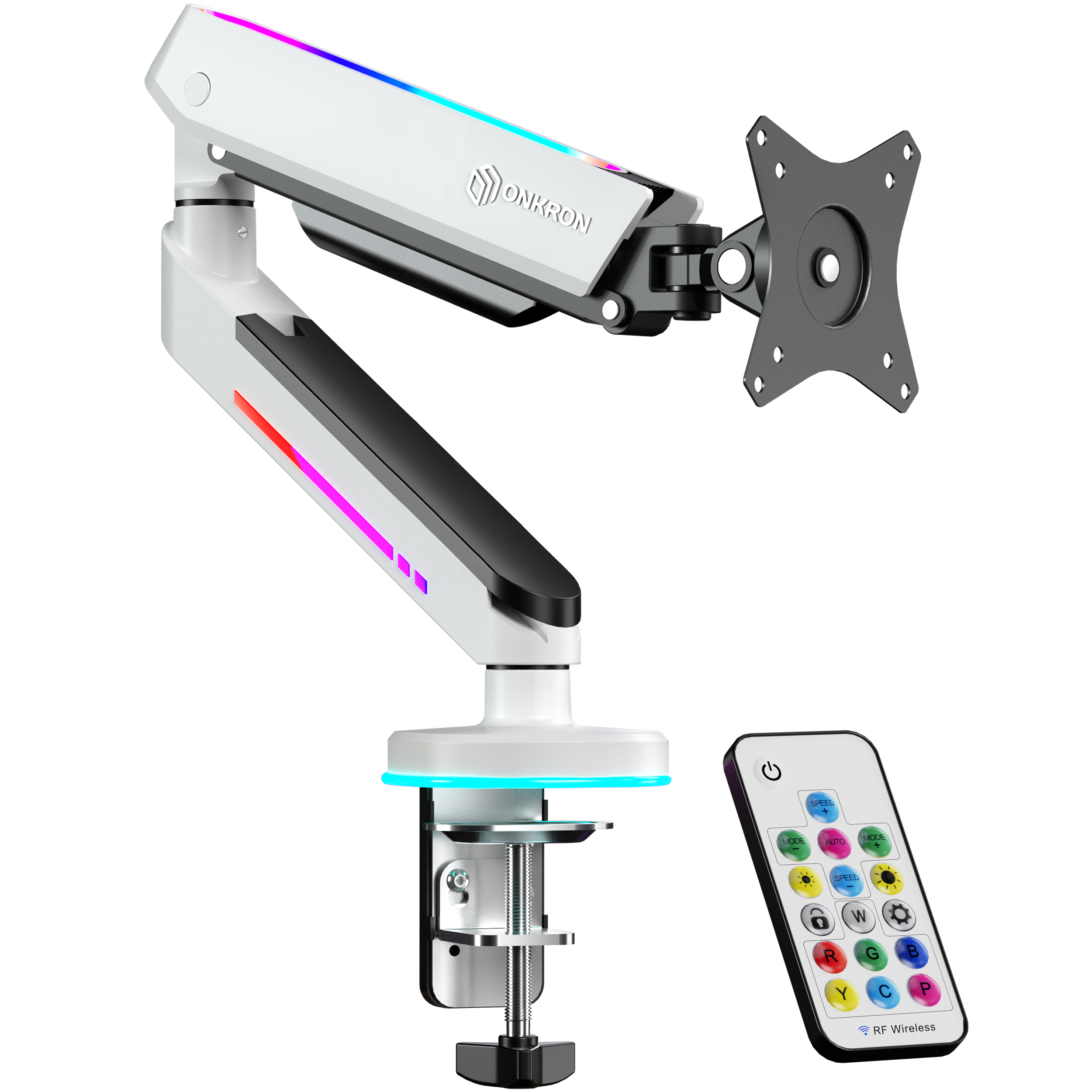 Uchwyt biurkowy do monitory 13"-32" do 9 kg GM25, Biały 3 Uchwyt biurkowy do monitory 13"-32" do 9 kg GM25, Biały -