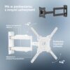 Uchwyt nachylny i obrotowy do TV 32"-65" maks 35 kg, biały M4 -