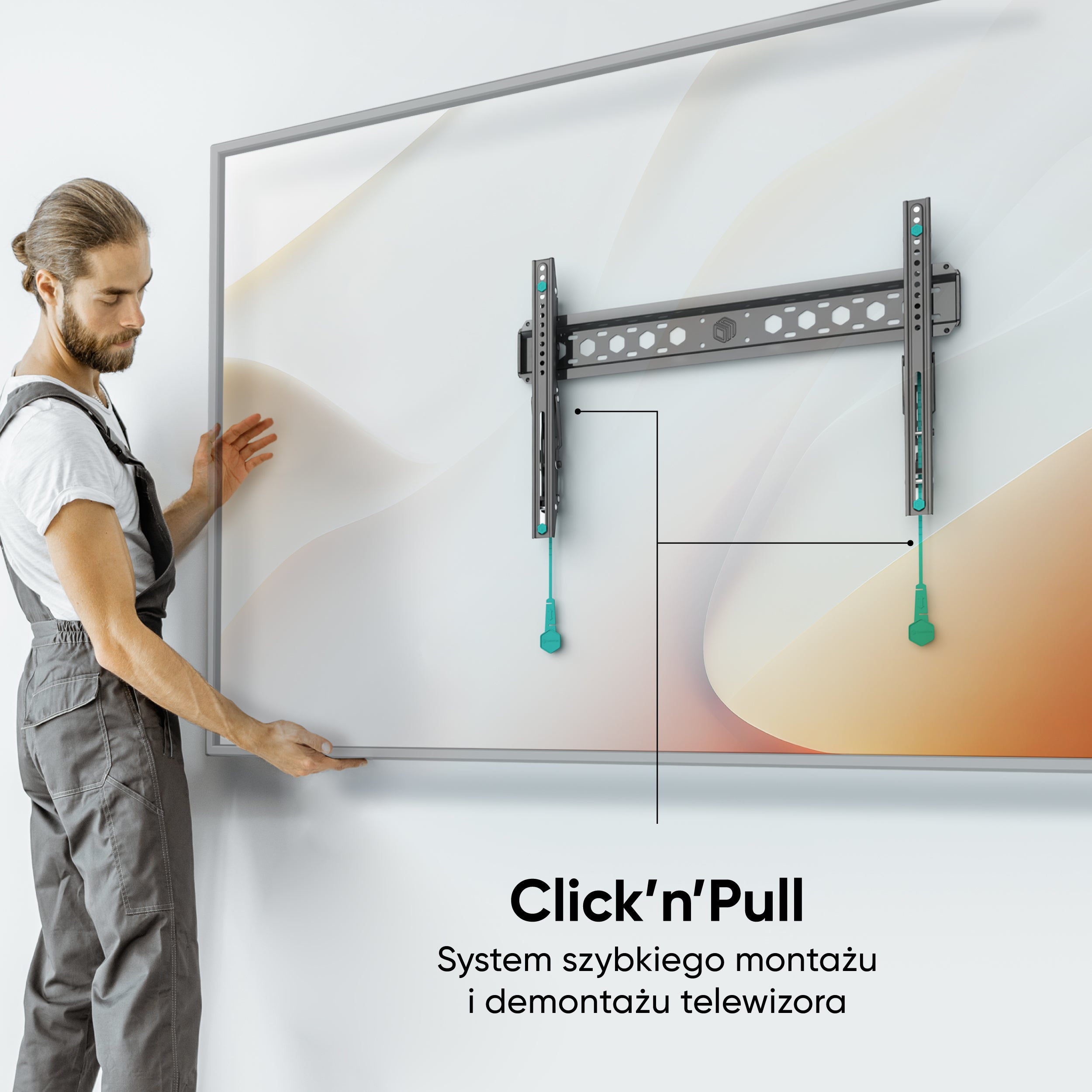 Uchwyt nachylający do TV 43"-85" maks 68 kg, czarny TM6 6 Uchwyt nachylający do TV 43"-85" maks 68 kg, czarny TM6 -