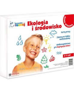 Zestaw edukacyjny Ekologia i środowisko dla dzieci w wieku 5-7 lat z kartami pracy i grami multimedialnymi.